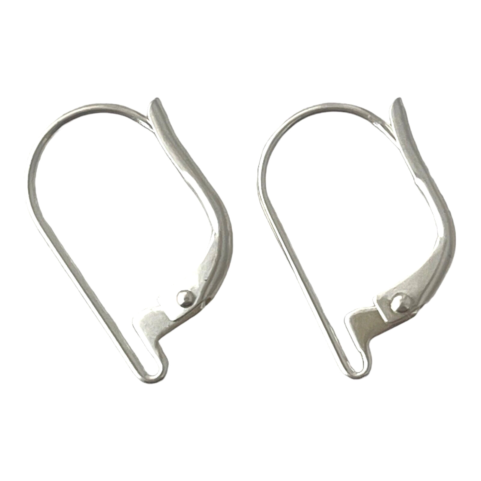Silver Leverback Earwires Interchangeable Open Loop Earrings Lead Nickel Free