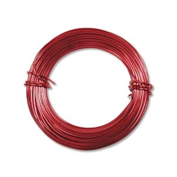 Wire, 39 Feet Red 18 Gauge Dead Soft Aluminum Wire for Wire Wrapping