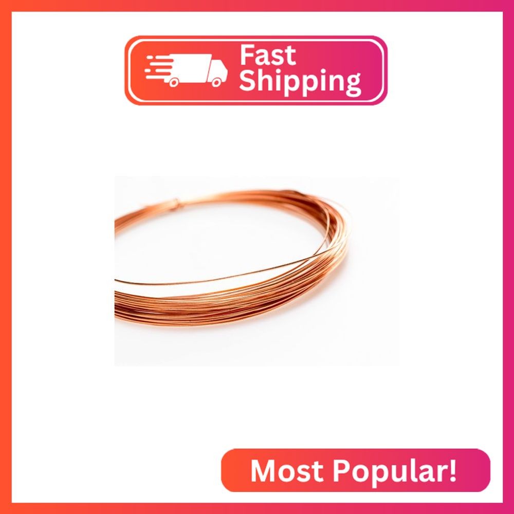 20 Gauge, 99.9% Pure Copper Wire (Half Round) Dead Soft CDA #110 Made in USA – 1