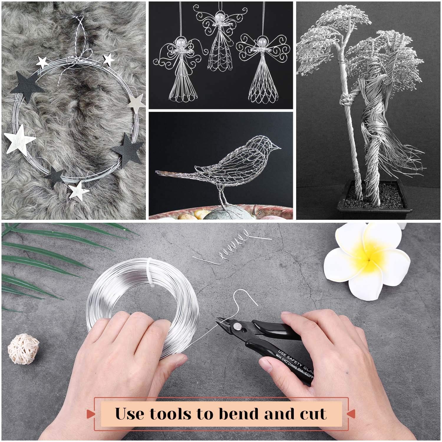 18 Gauge Aluminum Craft Wire Jewelry Making, 328 FT Metal Wire Armature Benda…