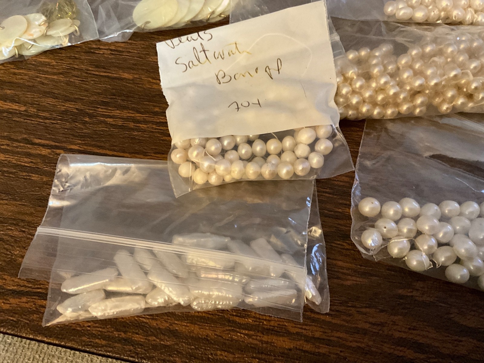 Fresh Water Pearl Beads Strands Colored Mixed Lot Various Sizes & Glass Beads