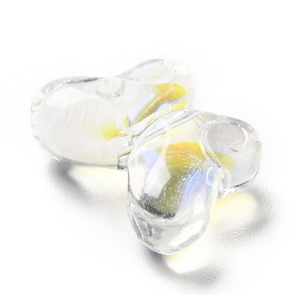 200pcs Transparent Butterfly Baking Paint Glass Beads Glitter Powder for Jewelry