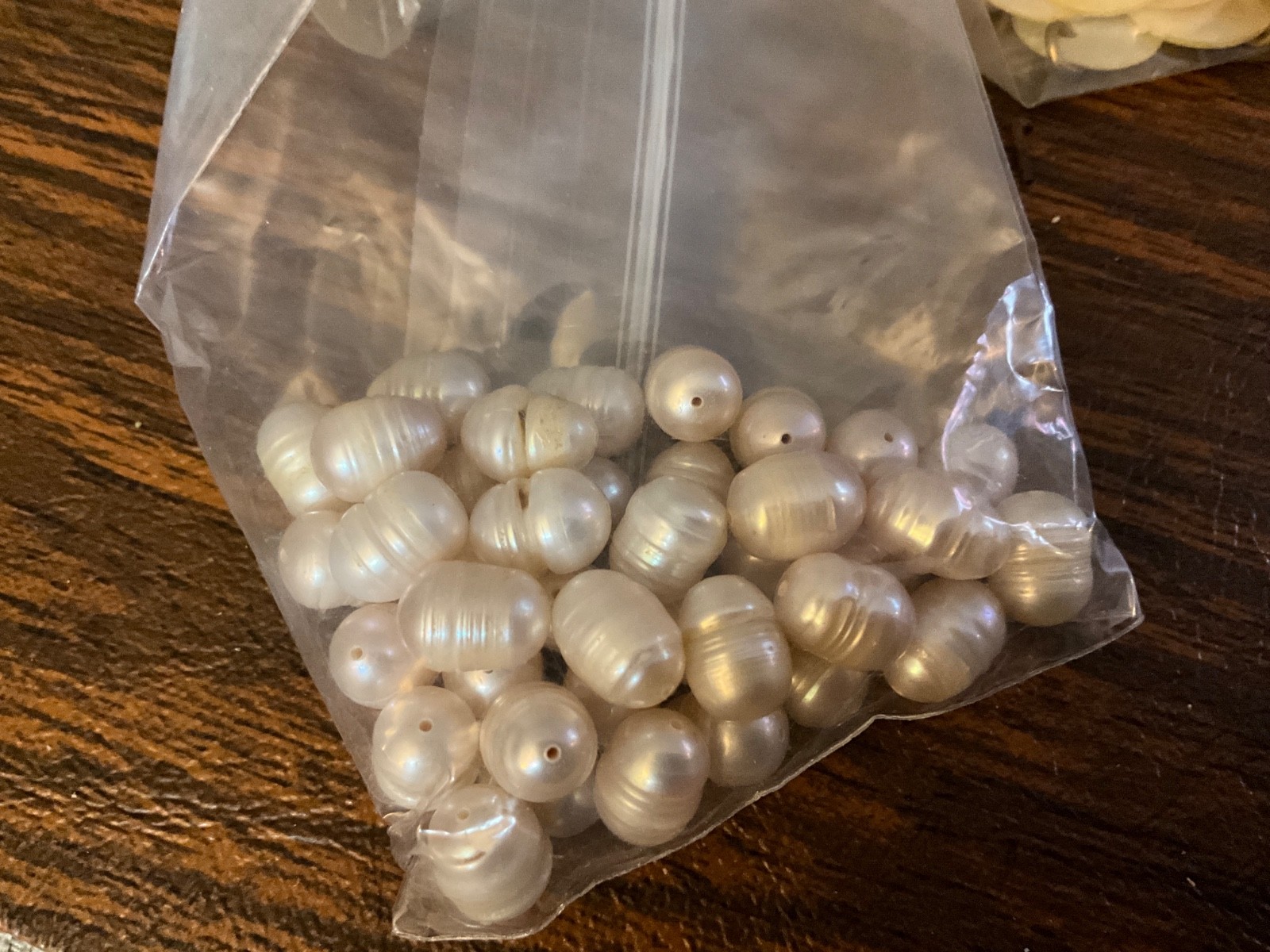 Fresh Water Pearl Beads Strands Colored Mixed Lot Various Sizes & Glass Beads