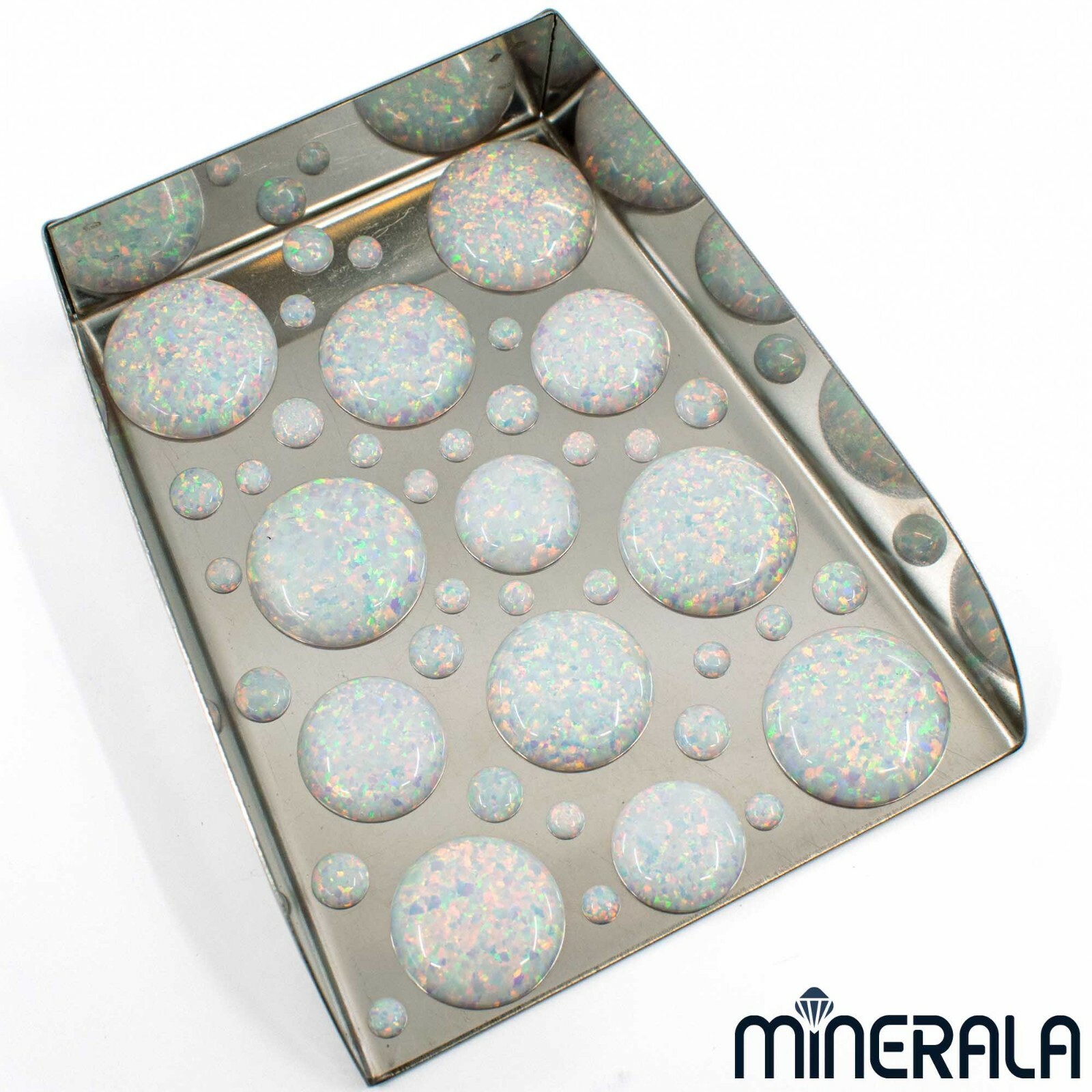 WHOLESALE WHITE SYNTHETIC LAB CREATED OPAL ROUND CABOCHON 1.25mm-20mm WP00066