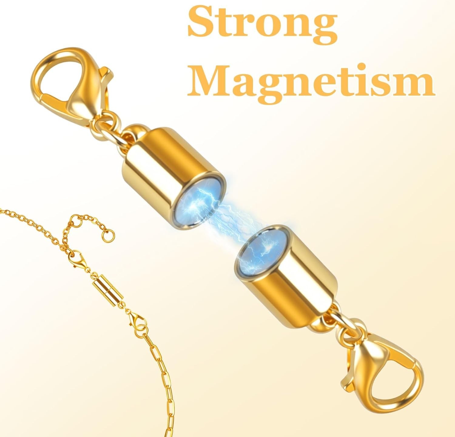 Easy-to-Use Magnetic Necklace Clasps – 12 Pcs Lobster Design in Gold & Silver