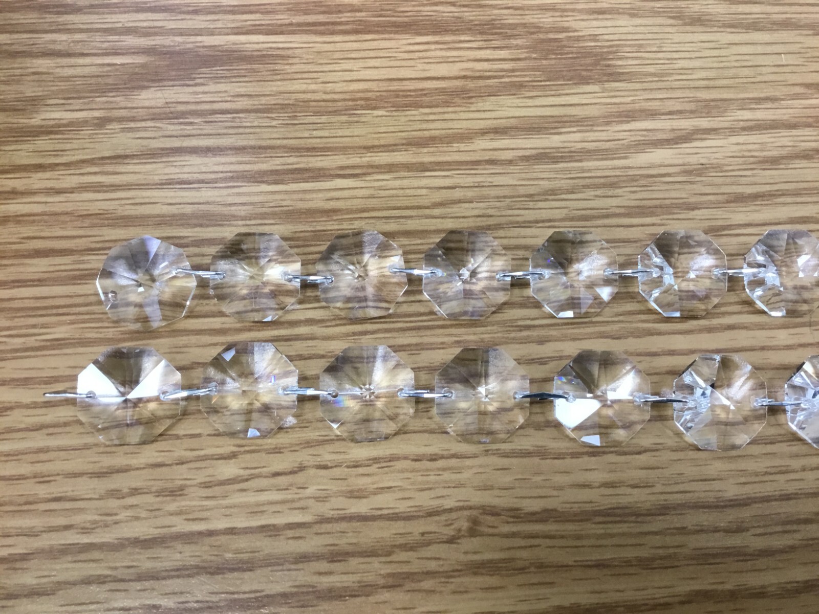 1 Meter: Heritage/Schonbek 18mm Silver Octagon Crystal Meter Chain 90491MS