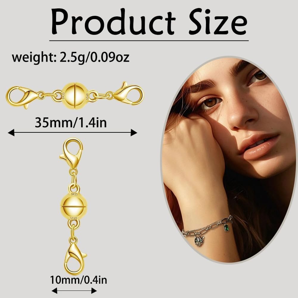 Magnetic Jewelry Clasps, Magnetic Necklace Clasps and Closures Easy-to-Use fo…