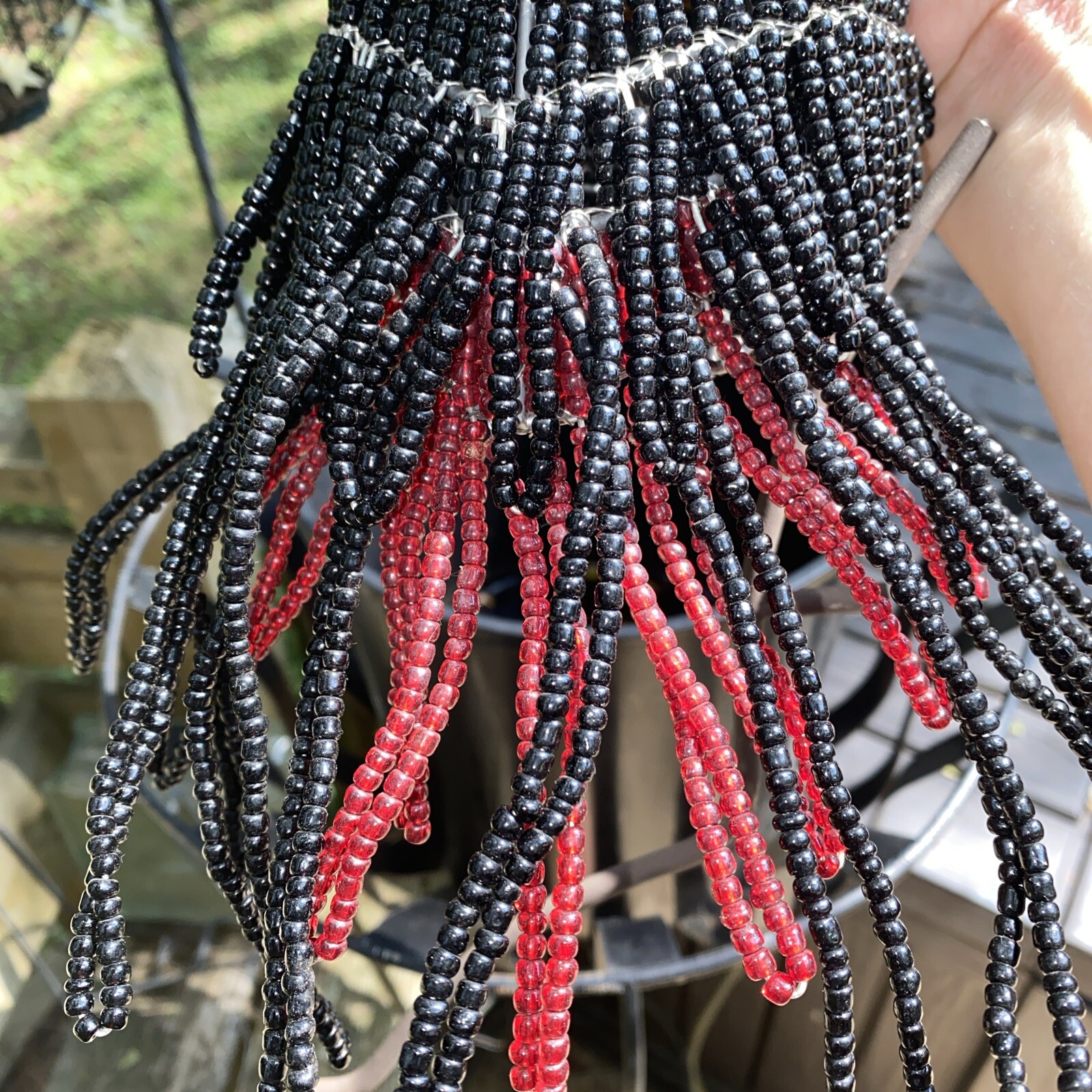 TUCAN bird made from glass beads LIFE SIZED tropical artisan crafted
