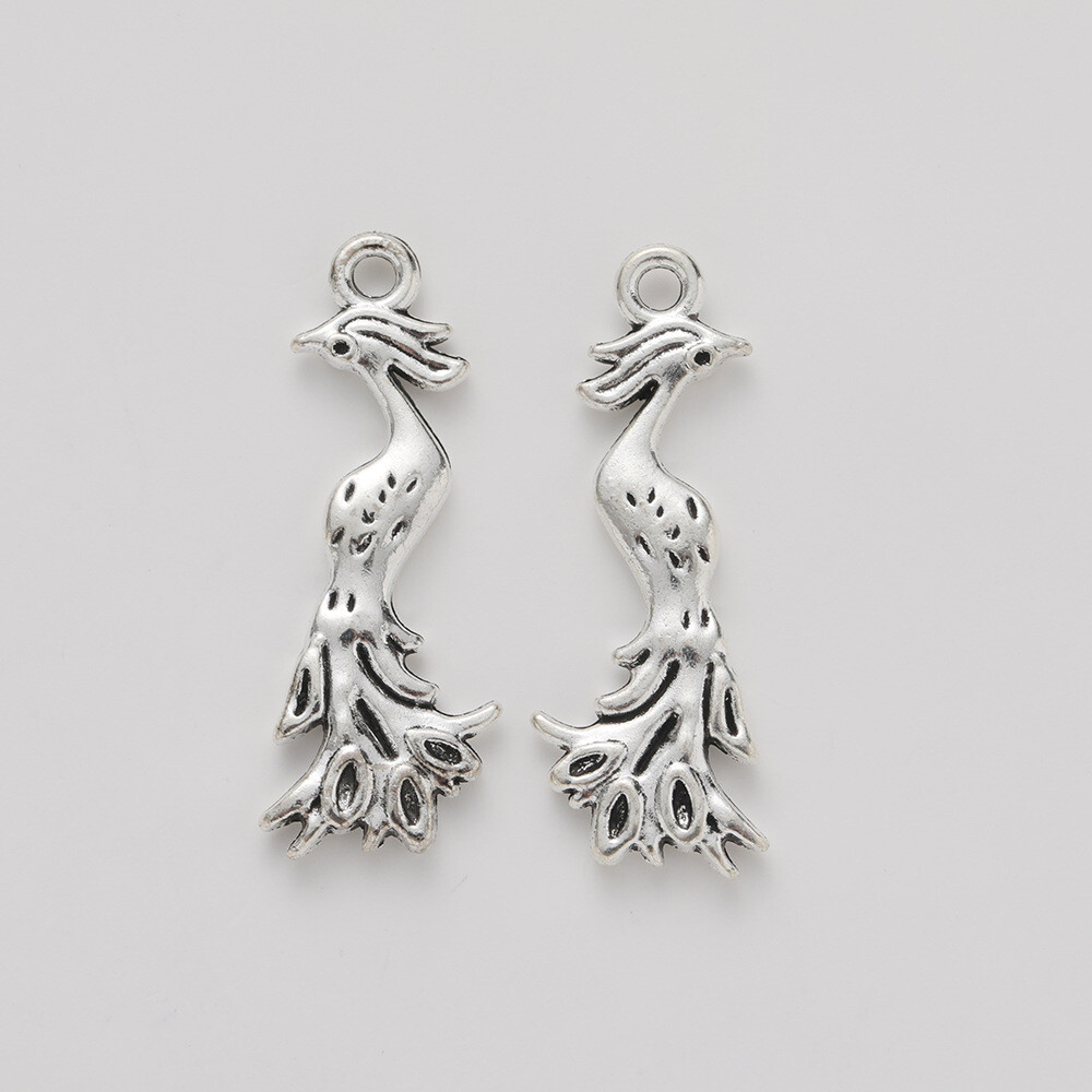 20pcs 31*11*3MM Alloy Charm Peacock Pendant for DIY Jewelry