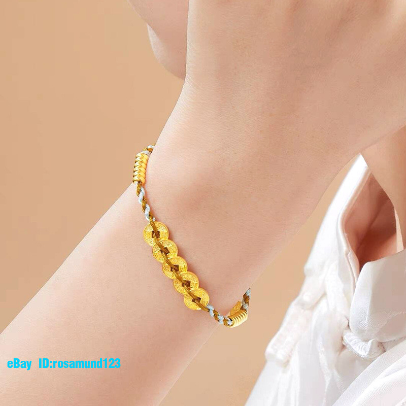 S925 Sterling Silver Five Coin DIY Bracelet Necklace for Attracting Wealth Coins