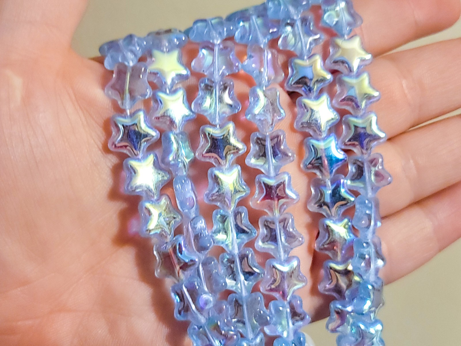 Vintage Star Neodymium Glass Beads 12mm Color Changing Alexandrite Glass 10pcs