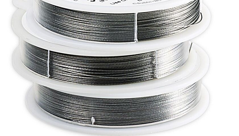 Beading Stringing WIRE, 30 Feet Beadalon 7 Strand 0.018″ Stainless Steel BRIGHT