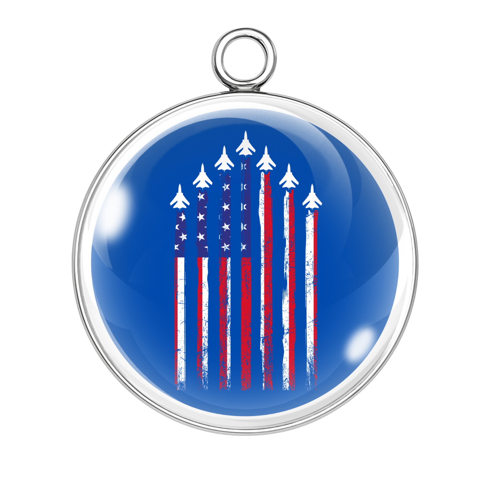 USA Veteran Charms – Funny Redneck America Flag Glass Pendants Jewelry Crafts