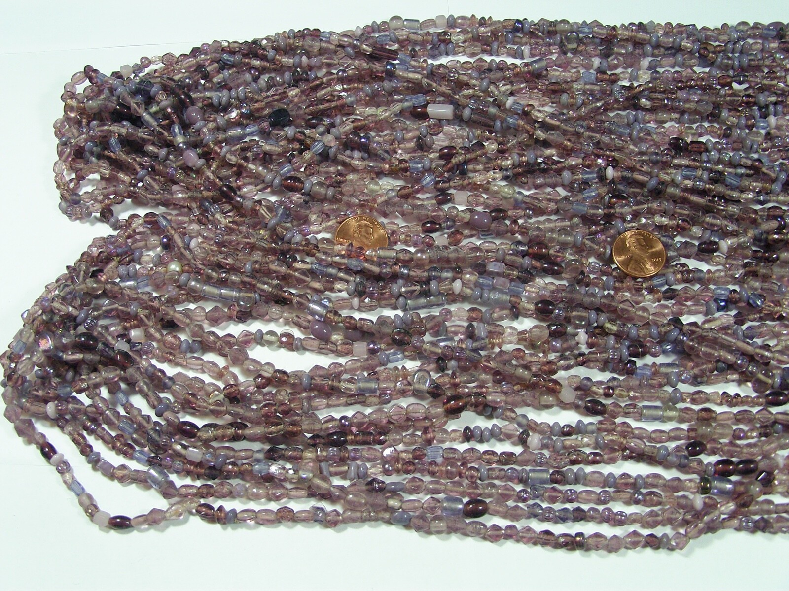 30 Strands 36″ India Handmade Assorted Color Glass Beads Wholesale Bulk (CT-43)