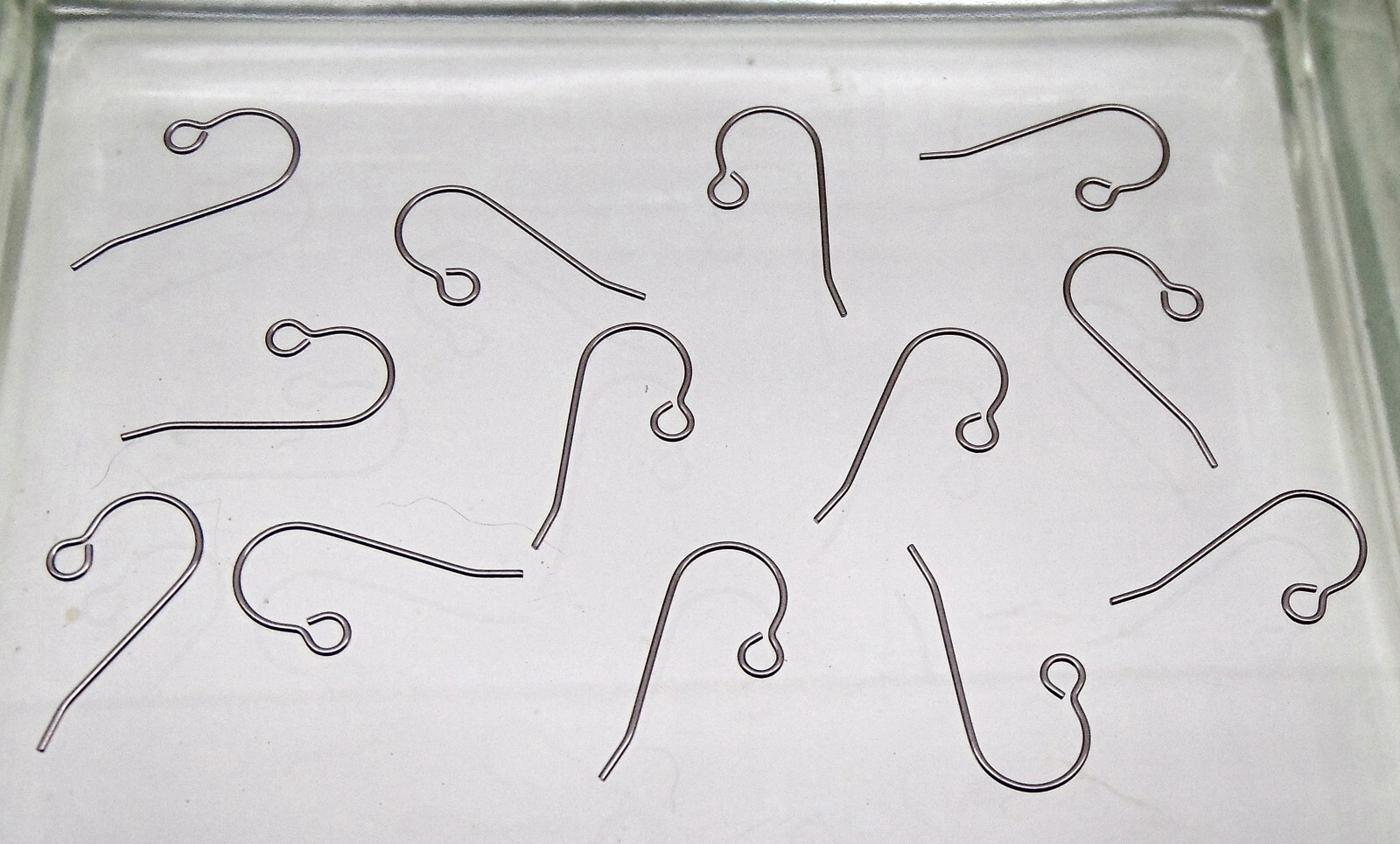 TITANIUM Ear Wires ~ Hook with Open Loop ~ Pure Grade 1 No Nickel ~ 24mm Post