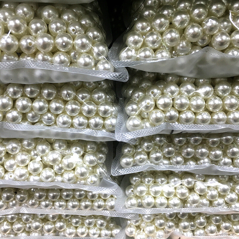 15000pcs 4~18mm High gloss ABS imitation pearl white pearl jewelry accessories