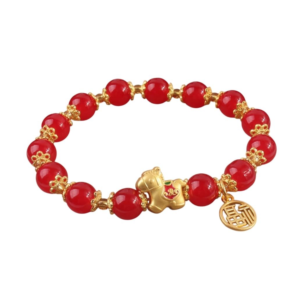 Chinese Zodiac Horse Beaded Bracelet Year of the Horse Bracelet Lucky Charm – 01