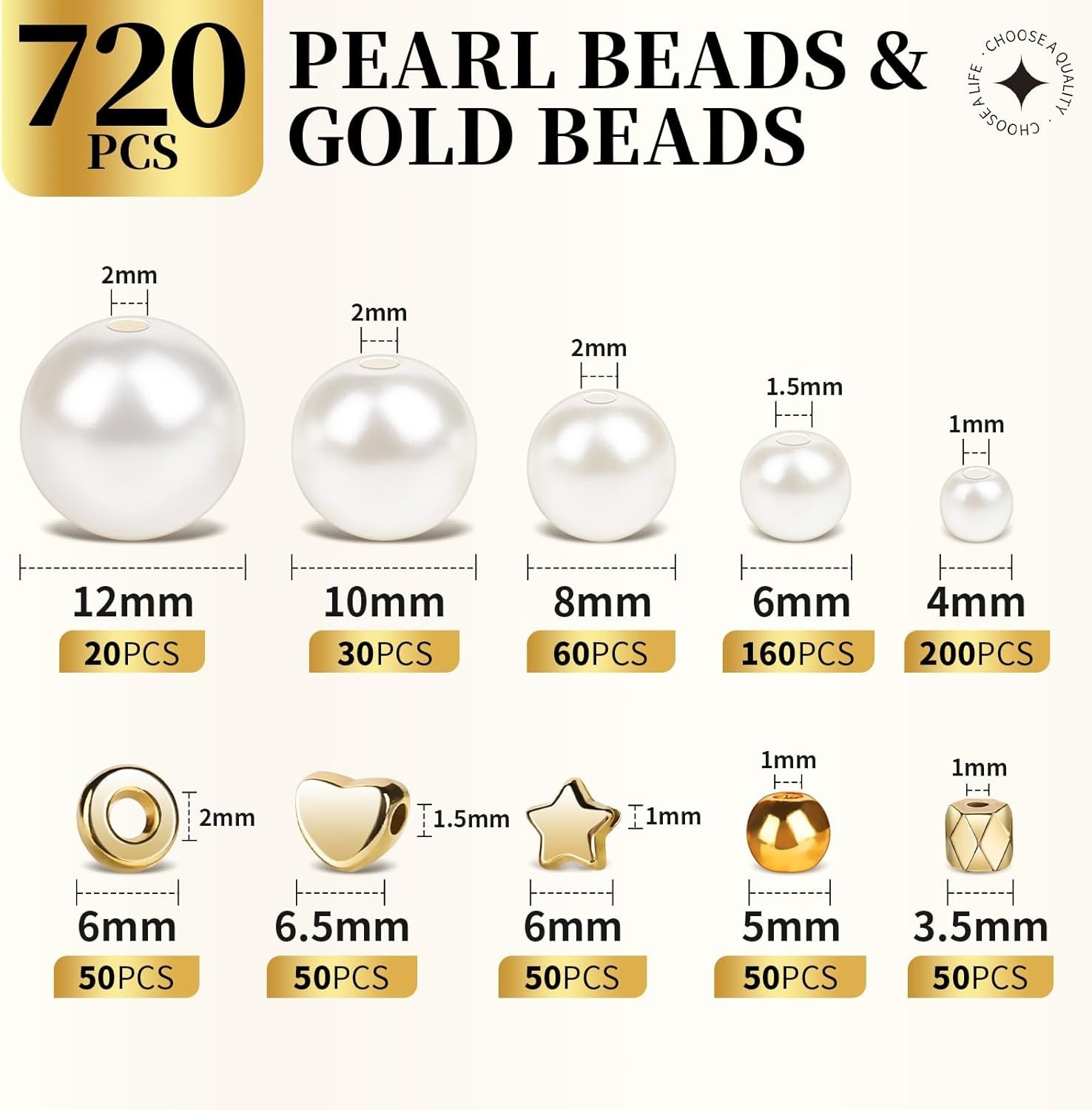 Pearl Beads for Bracelets, 720PCS Bracelet Making Kit for Adult, Bracelet Bea…