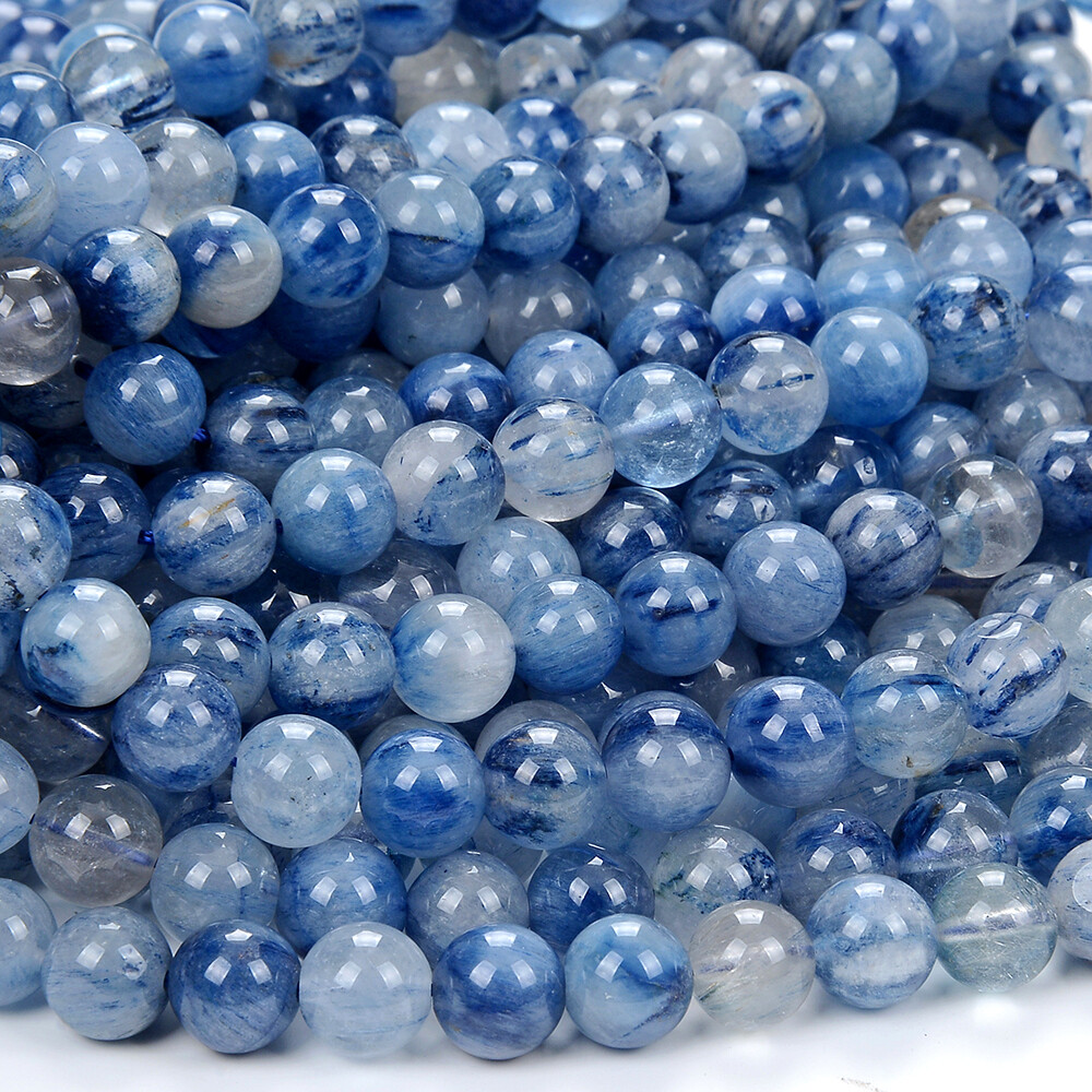 Kyanite Gemstone Grd AA Round 8MM 9MM 10MM 11MM 12MM 13MM 14MM Beads 7inch(D358)
