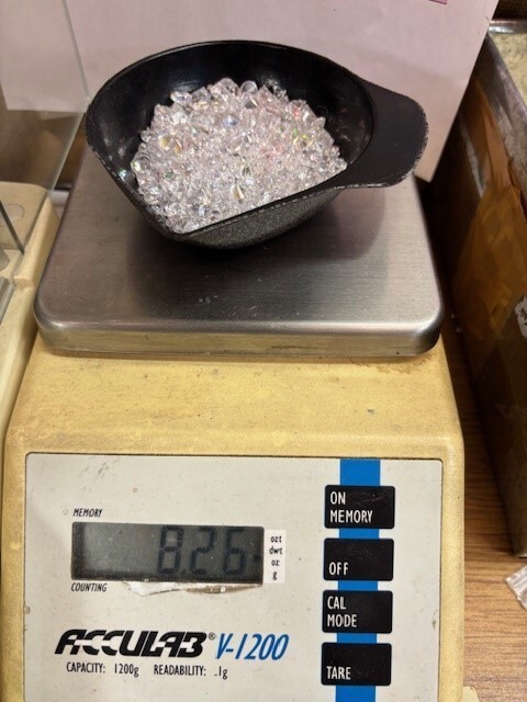 Bag/1/2 lb. over 1000 carats (Cubic Zirconia (CZ) varied sizes & shapes