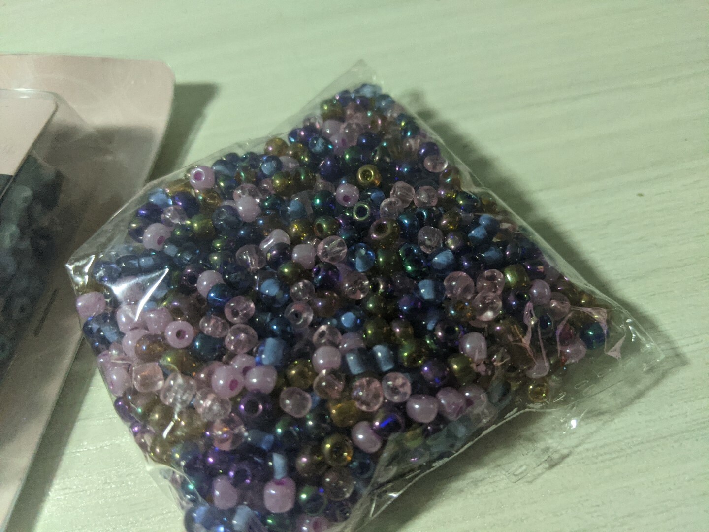 New Bead Landing Seed Bead Lot New + extra bag as shown Purple Blue Pink Violet