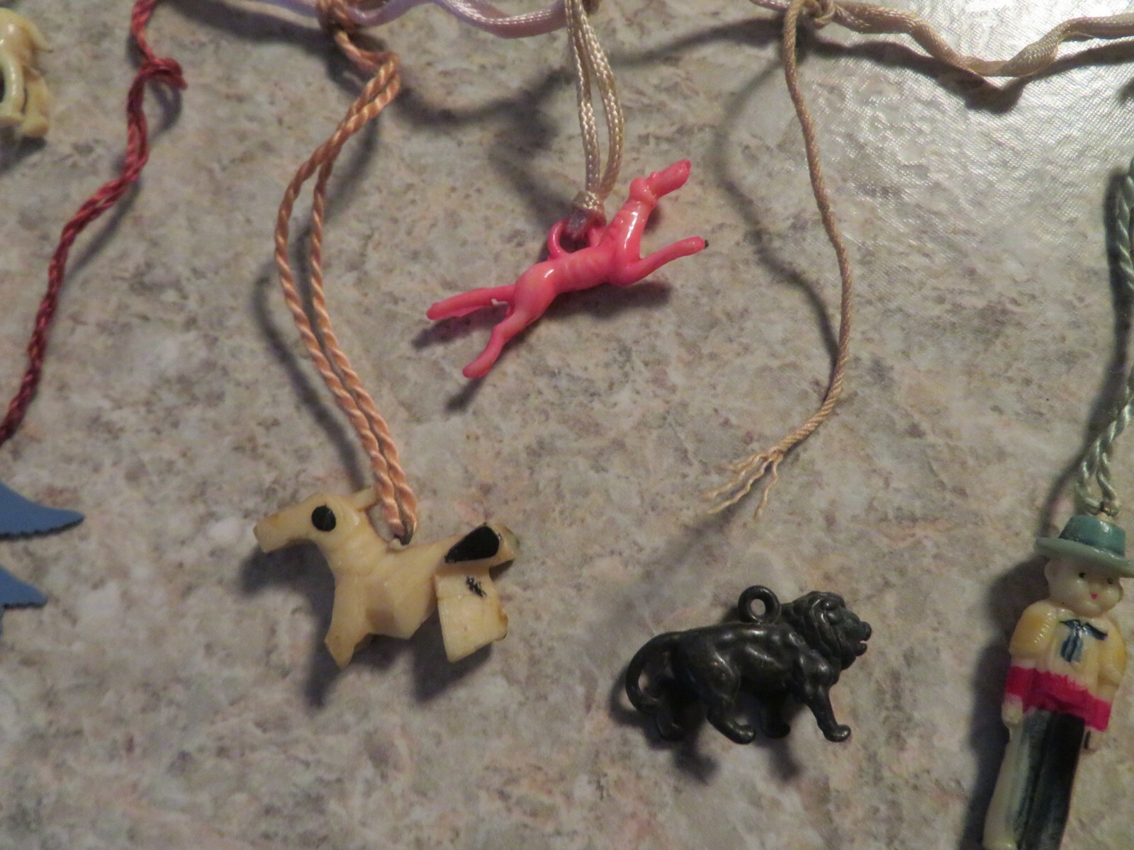 Lot of 25 + Vintage Plastic Charms Animals People Birds