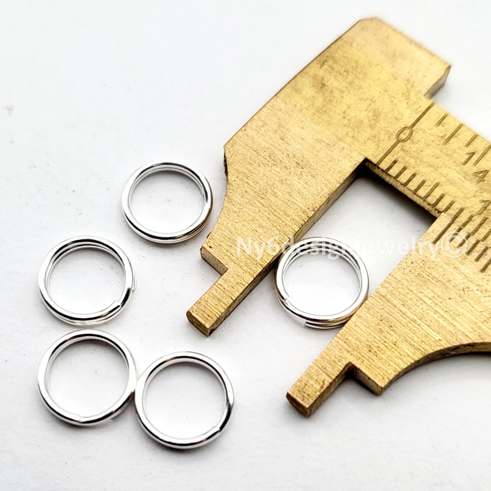 Split Rings .925 Sterling Silver–5.2mm / 6mm / 7mm / 8mm Strong Round Connectors