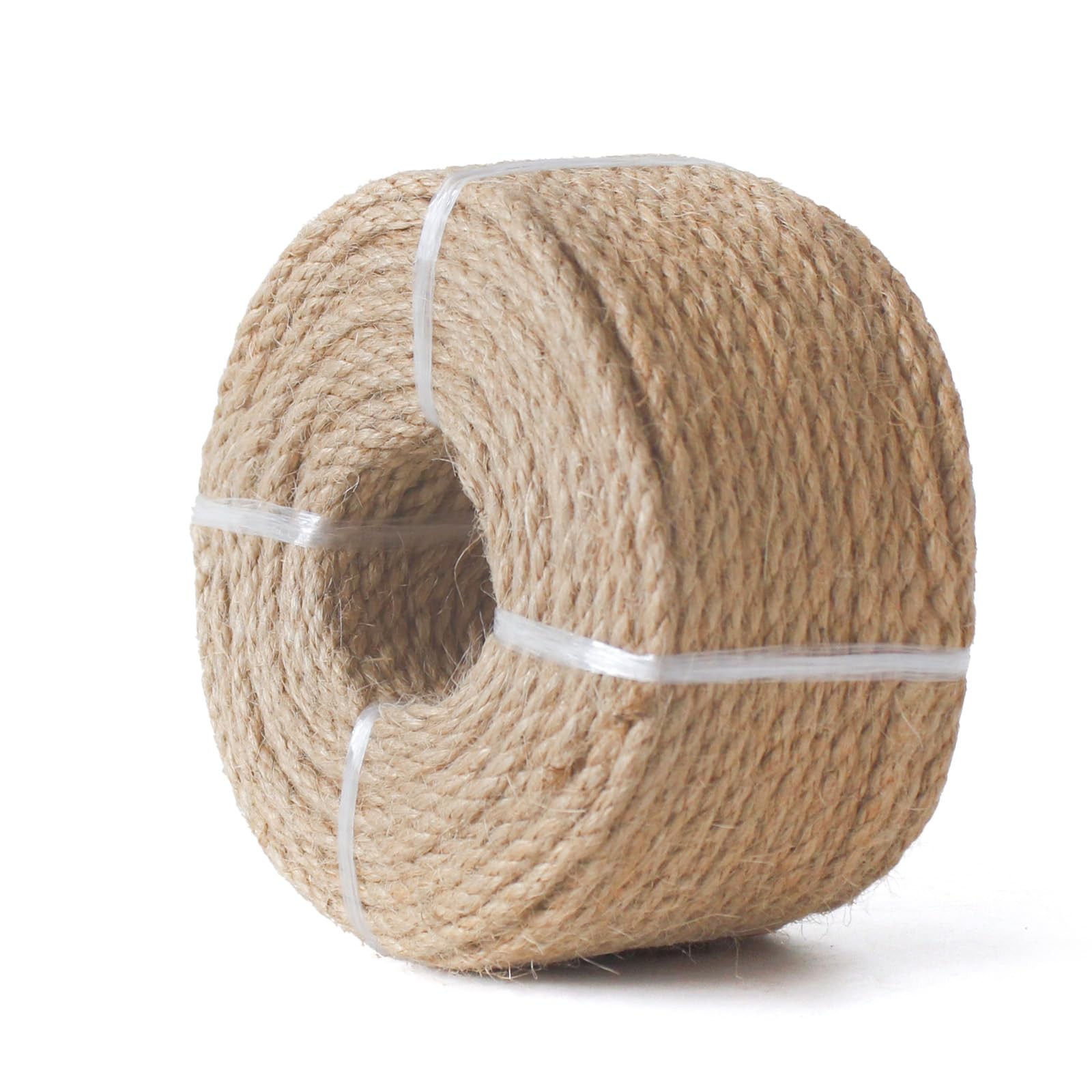 4mm Nature Jute Twine, 328 Feet Jute Rope for Cat Scratching Post DIY Arts Cr…