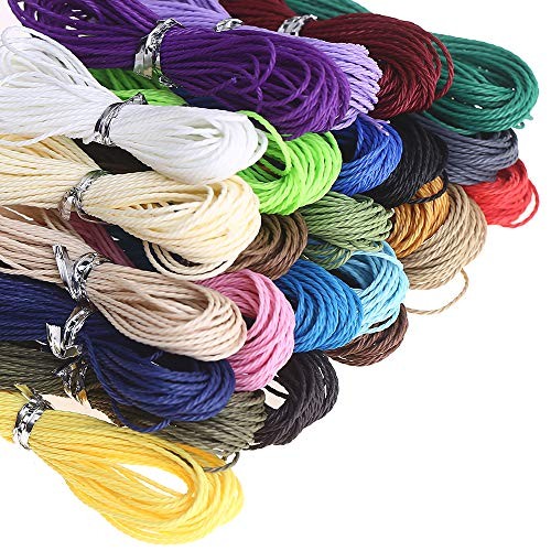1mm Polyester Waxed Cord String Macrame Bracelet Thread for DIY 131 yards