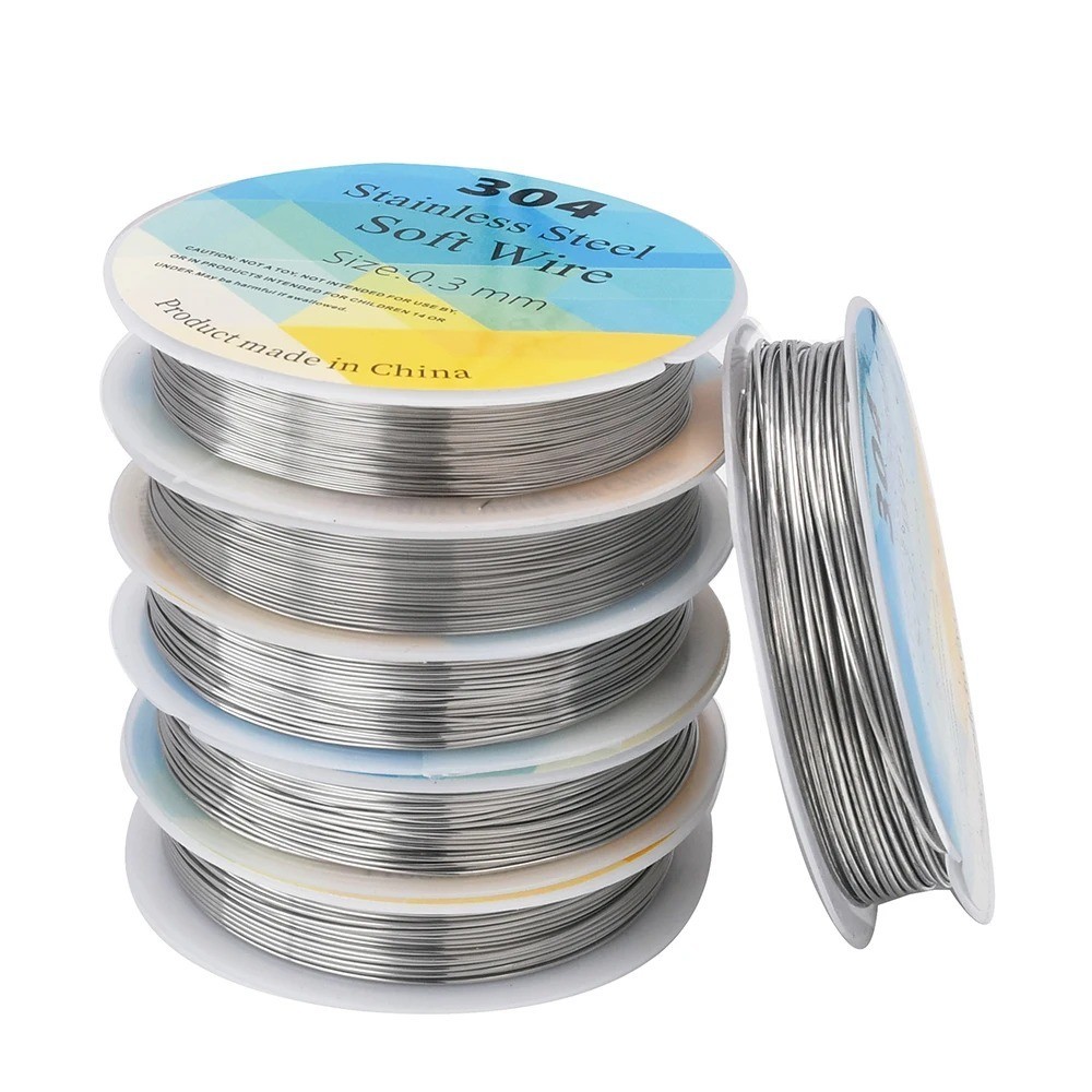 304 Stainless Steel Wire 20-28 Gauge Craft Jewelry Bailing Sculpting Wire