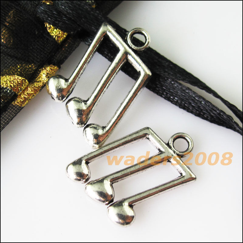 MIXED SET – 8 New MUSIC NOTES Charms Tibetan Silver Alloy TWO EACH Free Ship!