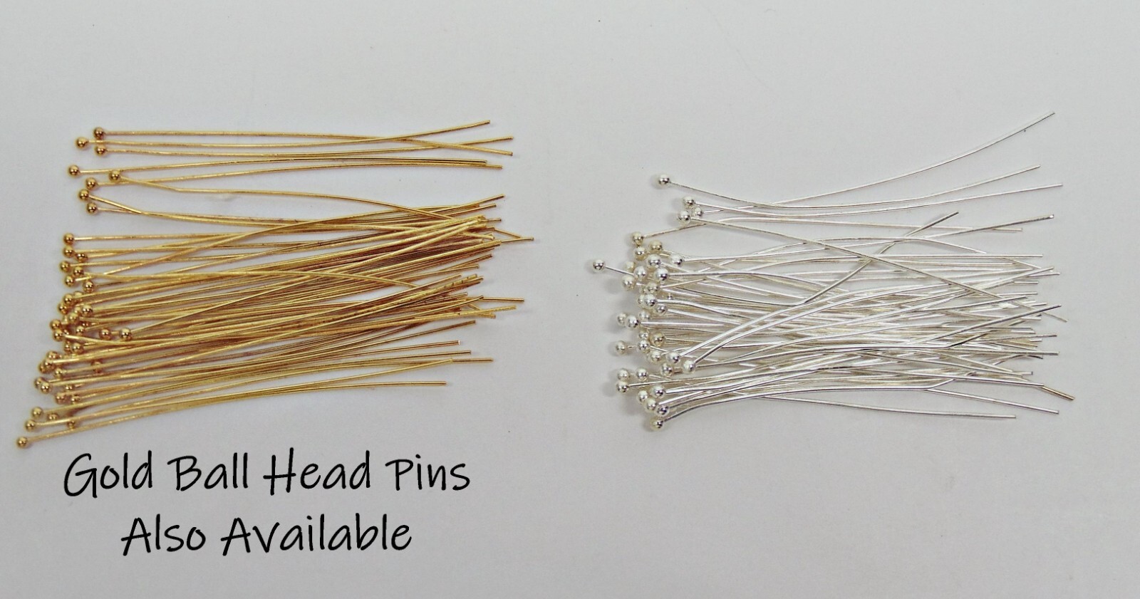 100 Silver Plated Brass BALL END HEAD Pins 2 inch 24 gauge No Lead No Nickel