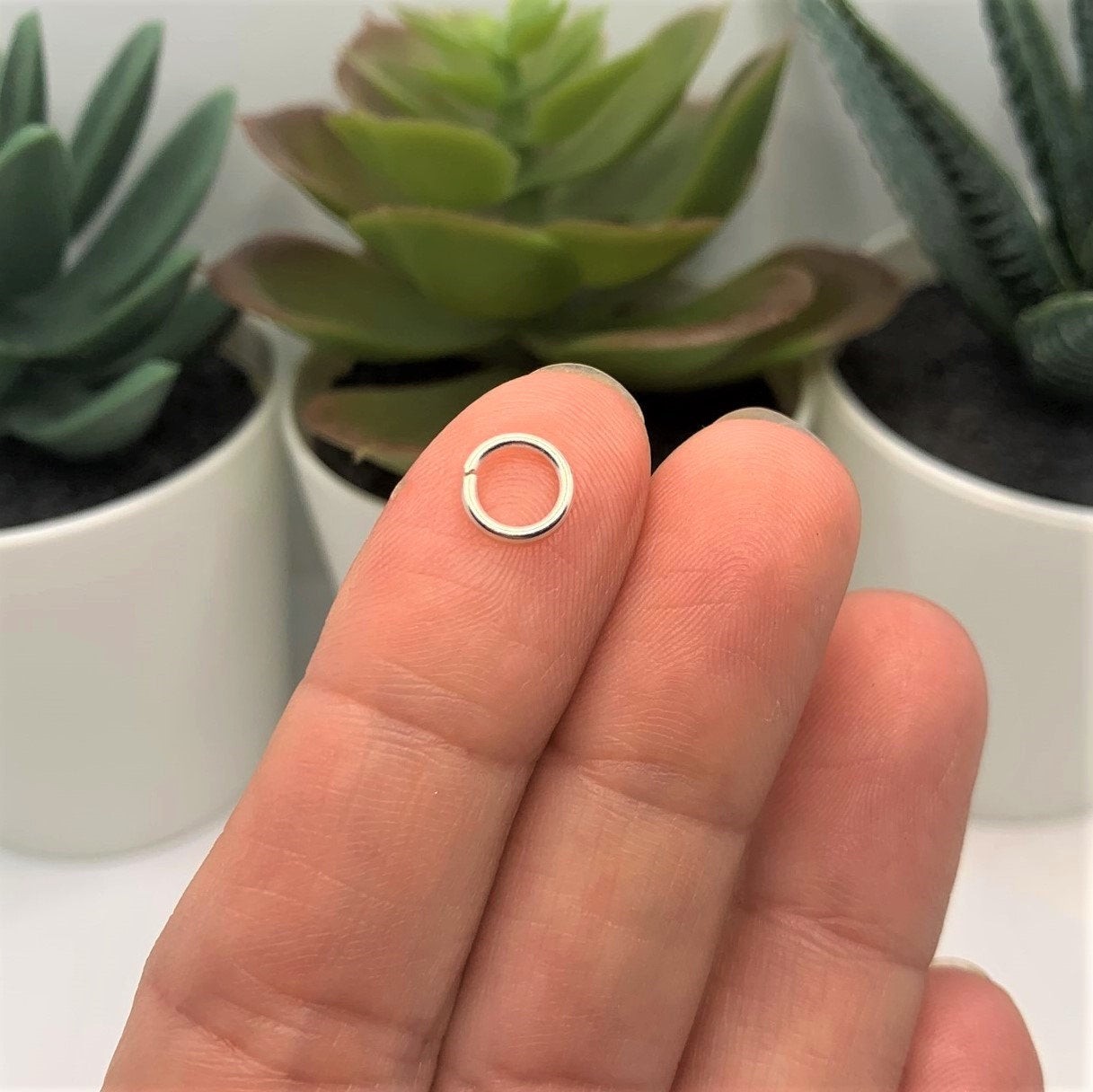 7mm, 18g, Silver Plated Open Jump Rings – US Seller