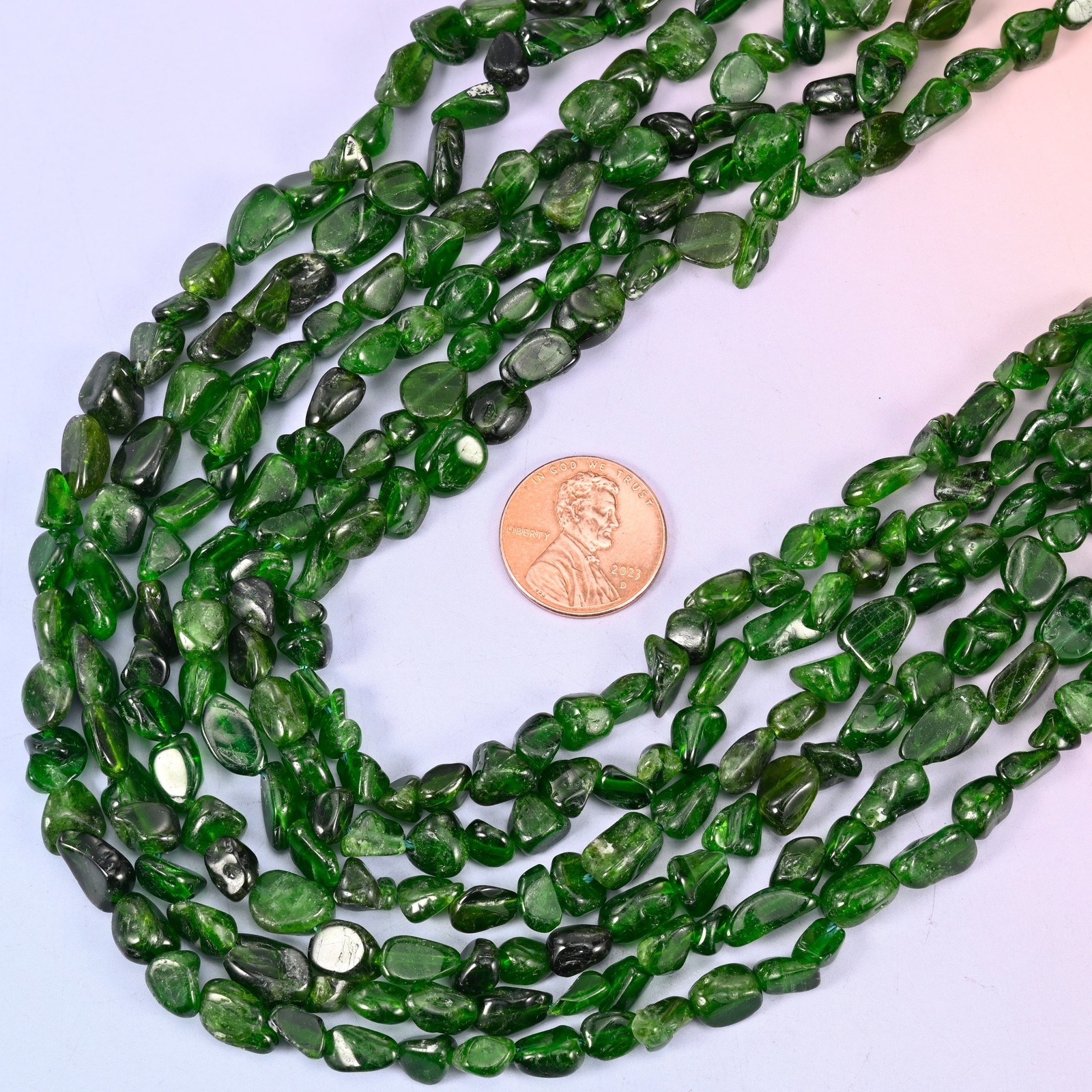 Chrome Diopside Pebble Nugget Beads 6-8mm 8-10mm Jewelry Making 15.5″ Strand