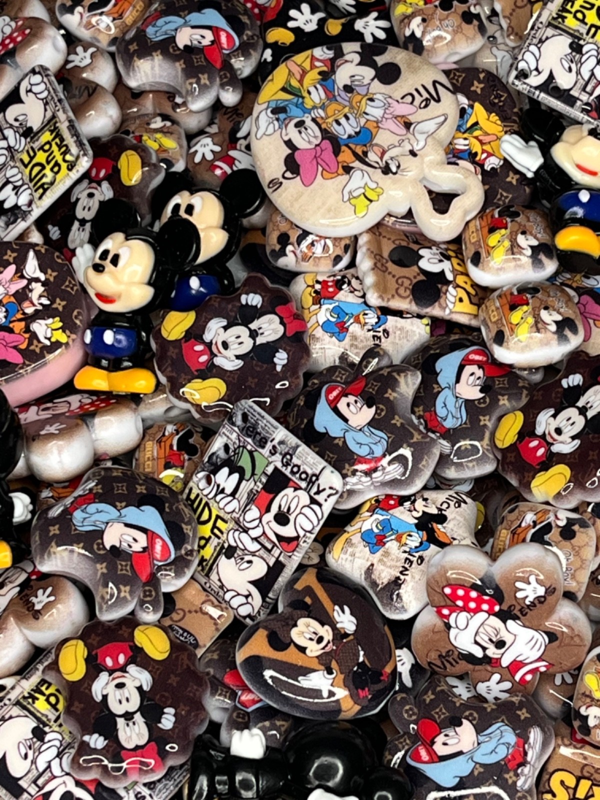 Mickey Focal Beads for Jewelry Making, Purse Charms, Beadable Pens, DIY