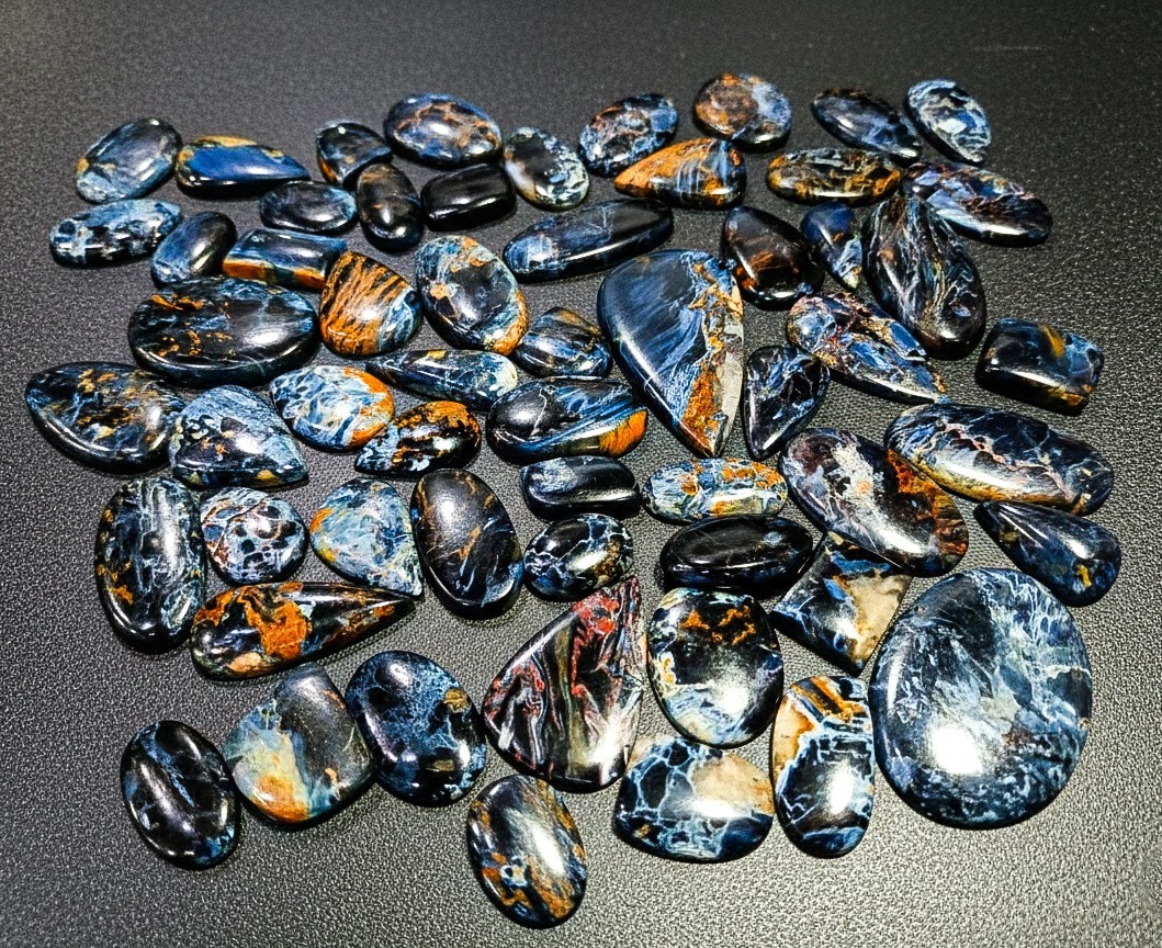 Pietersite Cabochon Lot | Natural Chatoyant Gemstones | Mixed Shapes Wholesale