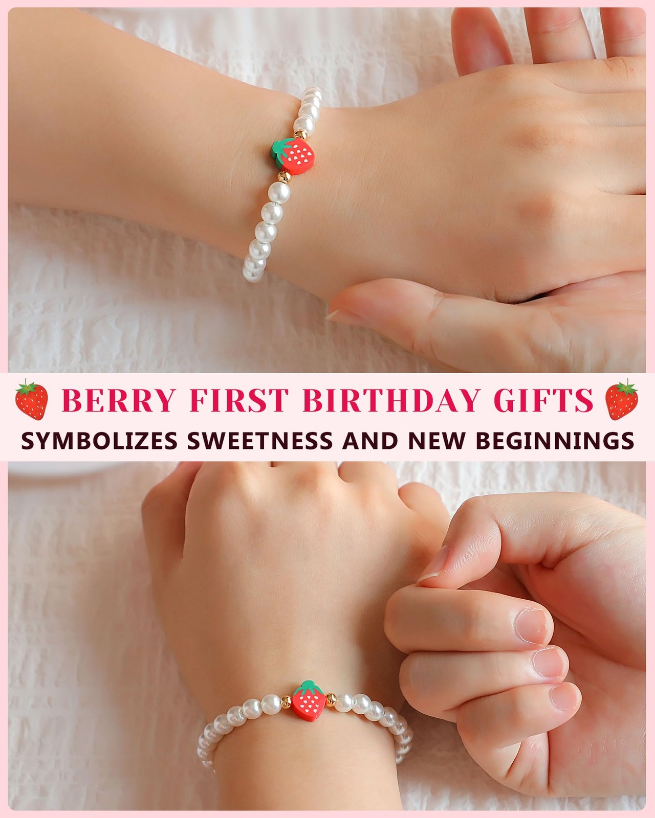 Berry First Birthday Decor for Girls, 1st Sweet One 1 Year Old Girl Gifts Strawb