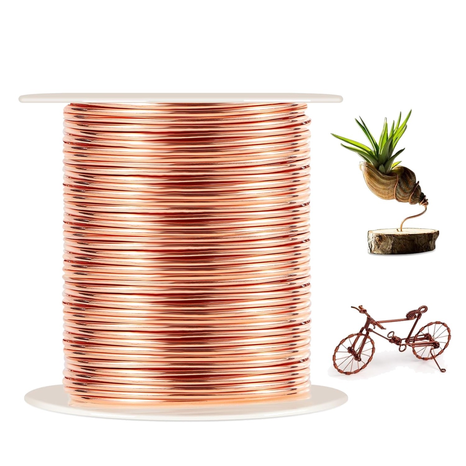 Pure Copper Wire for DIY Crafts – 24 Gauge, 1lb Spool, 853ft