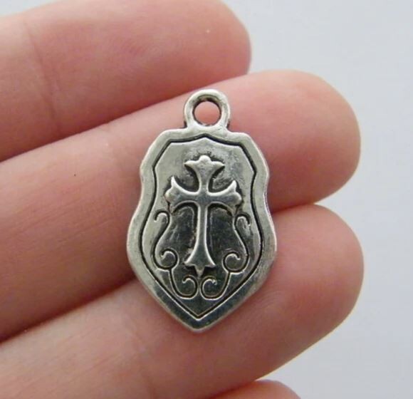 MIXED SET – 8 New Large ARMOR of GOD Charms Silver Alloy ONE EACH Free Shipping!