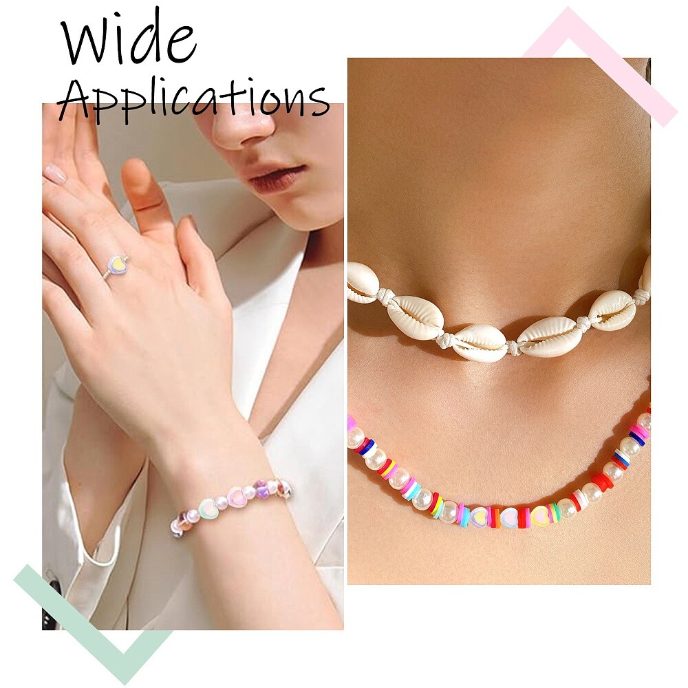 50Pcs Acrylic Heart Beads Love Beads for DIY Bracelet Jewellery Jewelry Making