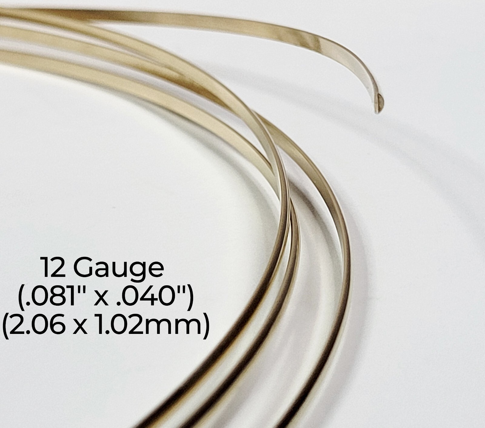 14/20 Yellow Gold-Filled Wire | Half Round | Dead Soft | 6-24 Gauge | 1-10 ft