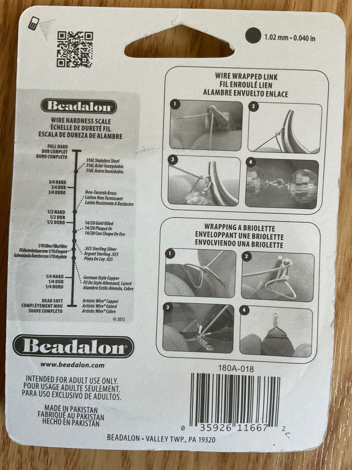 Beadalon 18 Gauge 13.1 ft German Style Wire 1 Silver Plated & 1 Gold Color