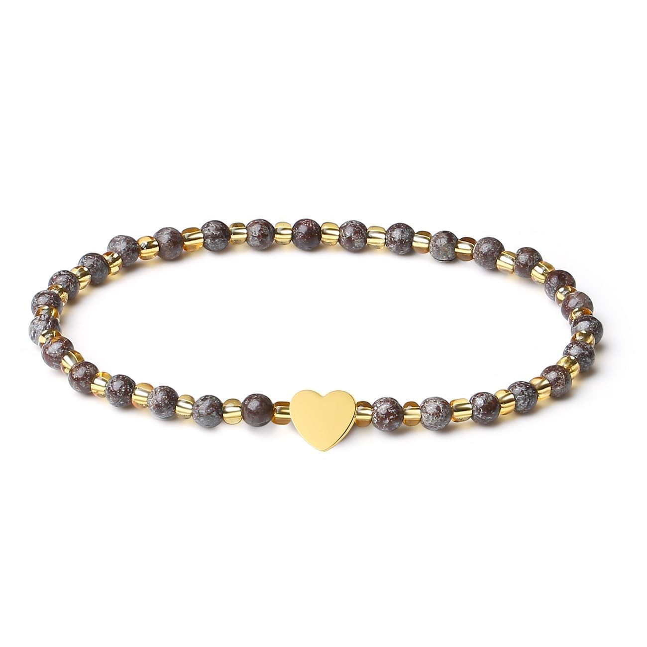 Handmade Original 4mm Mini Gemstone Stretch Bracelet for Women with Natural – 02