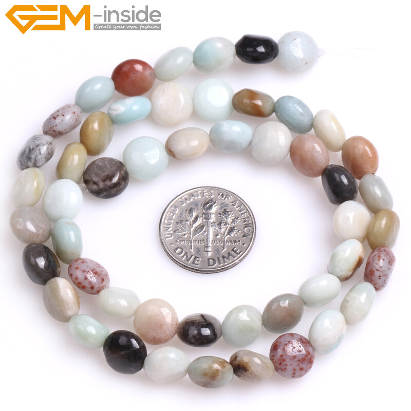 Natural Coin Assorted Stone Beads For Jewelry Making 15″ Size Select 8mm-35mm