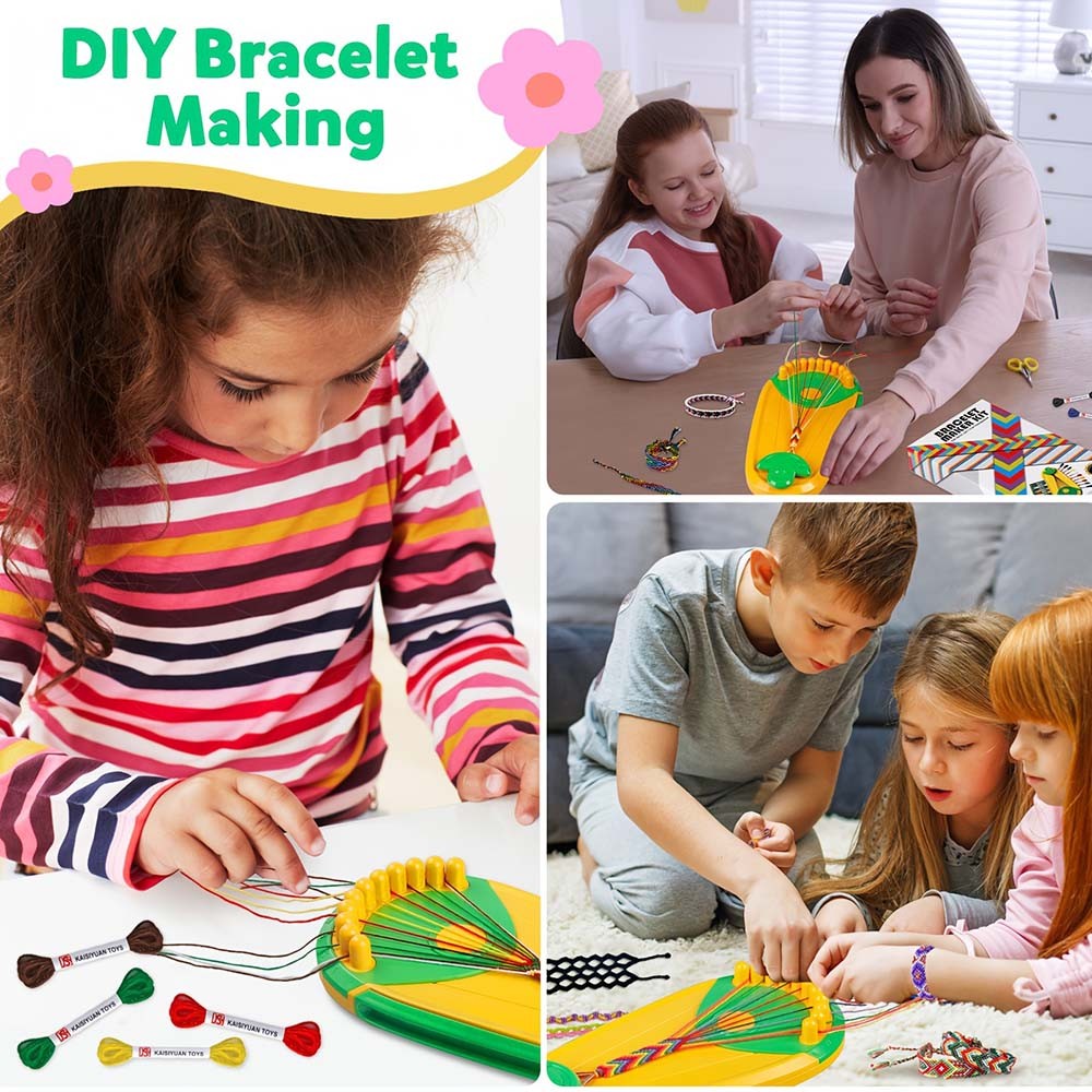 Vibrant All-In-One Durable Sturdy Easy-To-Use Friendship Bracelet Making Toy Set