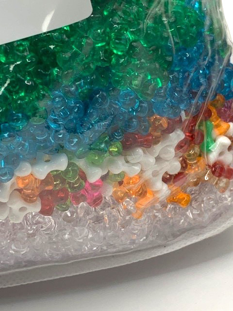 2.8 Pounds Assorted Tri Beads Plastic Beads Bulk Lot Arts Crafts Mixed colors