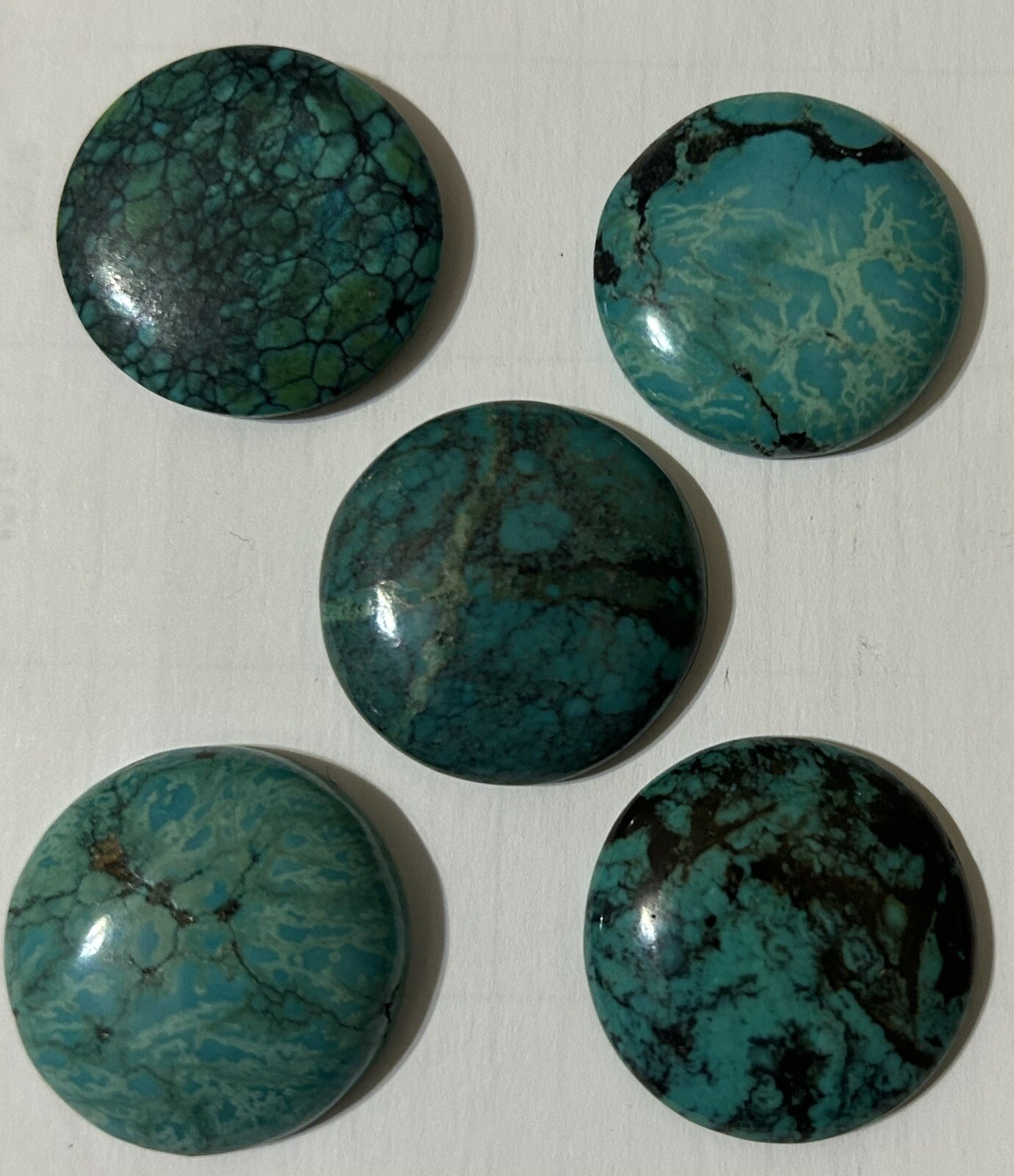 Wholesale 5 Pieces Artificial Turquoise Round 25 mm Stones CABOCHON New