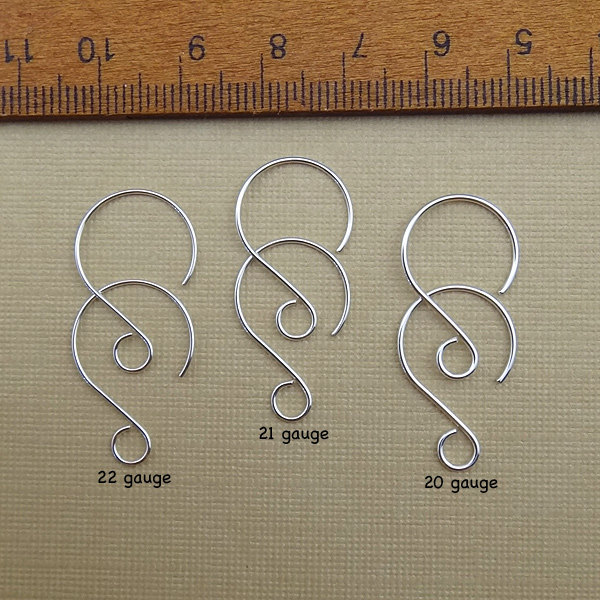 Round Ear Wires – Sterling Silver Earring Findings – DIY Jewelry – Artisan Made