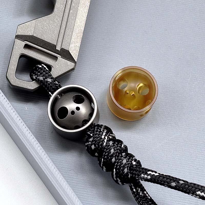 EDC Knife Lanyard Bead PEI Titanium Necklace Paracord Pendant Bracelet Making