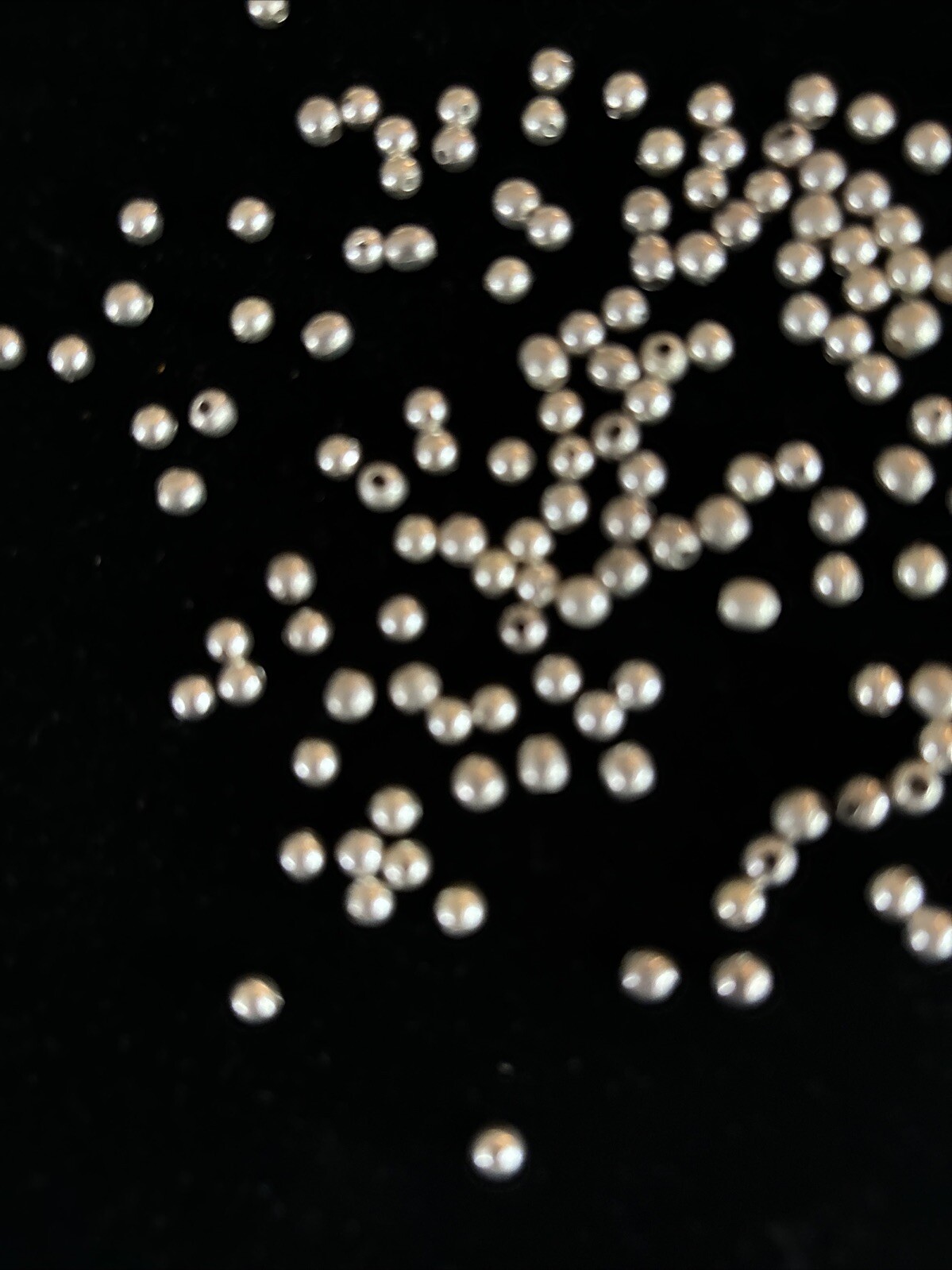 Sterling Silver Round Polished Beads 4 mm Hole 1 mm Package Of 50 Jewelry Making
